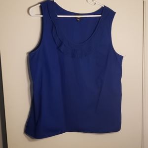 2 for $10 Mossimo bright blue ruffle tank XXL